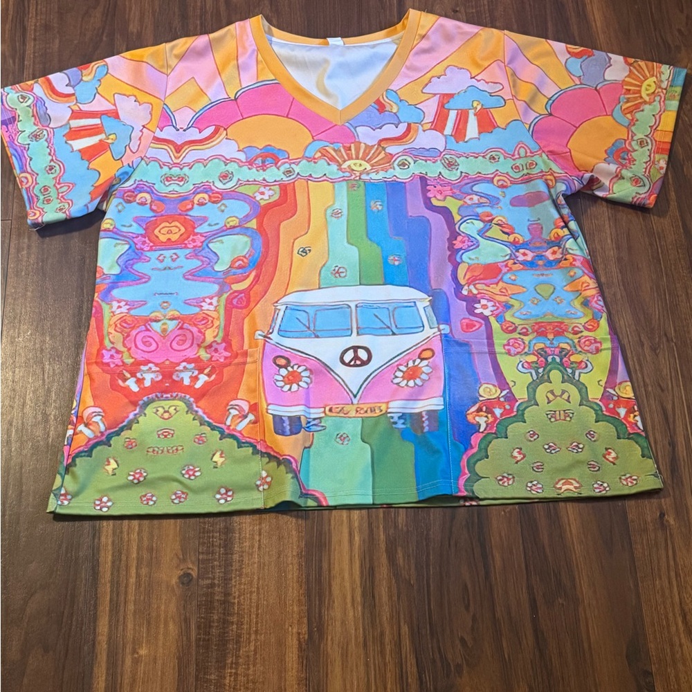 Source Unknown Multicolor Graphic Tunic